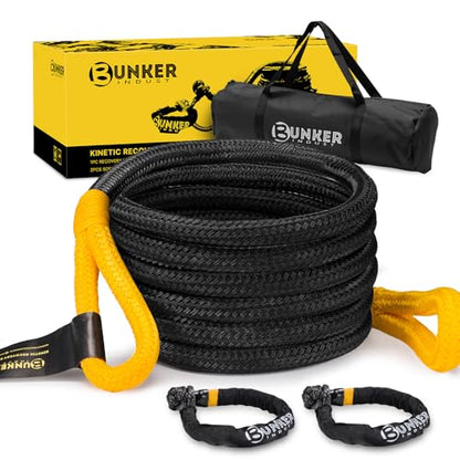 1.25"×20ft Kinetic Recovery Rope with 2 Soft Shackle Kit (1.25in×20ft)