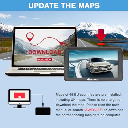 GPS Navigator for Car Truck 7 inch Touch Screen