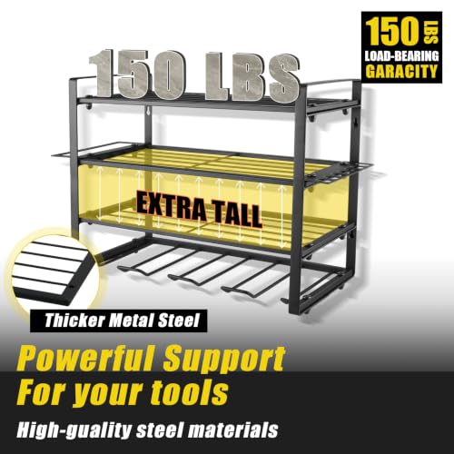Power Tool Organizer Wall Mount (2 Pack-3 Tire)