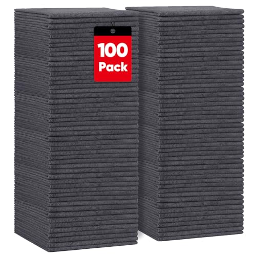 Microfiber Cleaning Cloth 100PK (Grey / 11.5 x 11.5 Inch)