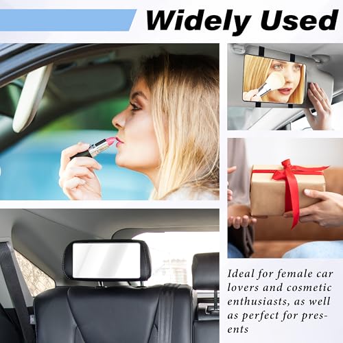 2 PCS Car Sun Visor Mirror (Black)