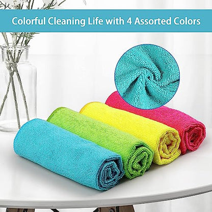 8PK Microfiber Cleaning Cloth (Multicolor)