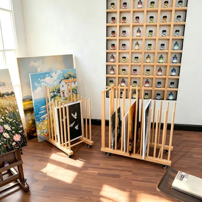 Large Art Storage Rack with Wheels