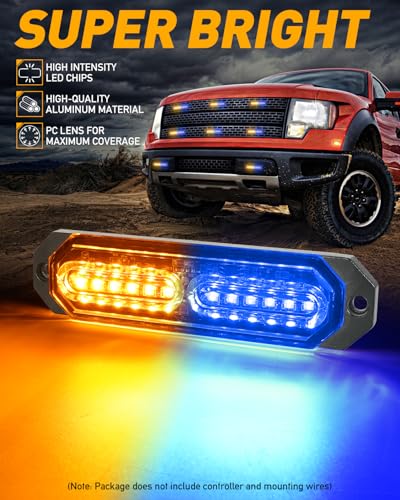 1200T Emergency Strobe Grille Lights (Amber/Blue)
