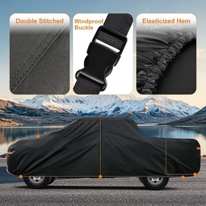 Heavy Duty Truck Cover for Toyota Tundra (7-Tundra(2006-2021) Regular Cab LB Bed / PE-Black)