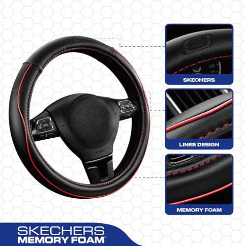 Memory Foam Steering Wheel Cover (Red)
