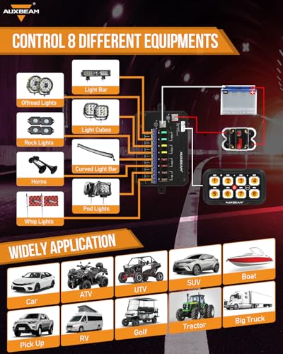 8 Gang Switch Panel Bluetooth AR (8 Gang Bluetooth Panel -One Side Output)