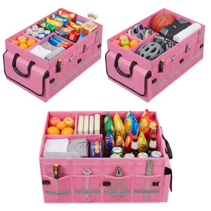 Car Trunk Organizer and Storage for Car (Pink / Medium)