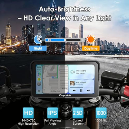 W602 6.25" Motorcycle CarPlay Android Auto Screen GPS Navigation