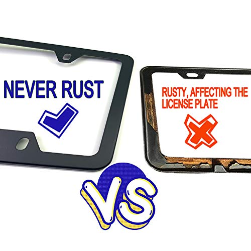 Police Thin Blue Line License Plate Frame (Thin Blue Line Insert- Black)
