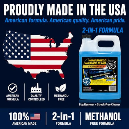 Windshield Washer Fluid 2 (Blue / 128 Fl Oz (Pack of 1))