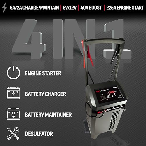 Wheeled 6A Car Battery Charger & Maintainer (Wheel Battery Charger)