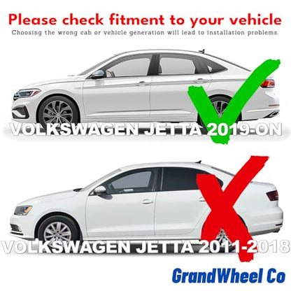 Window Deflectors Smoke Tinted in (For Jetta 19-26)