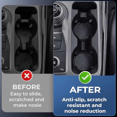 Center Console Cup Holder Inserts for Ford Explorer 2024 2023 2022 2021 2020 (Cup Holder for 2020-2024 Explorer)