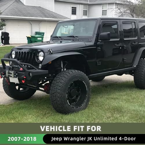 in Channel Rain Guards Fit for 2007 (For 2007-2018 Wrangler JK)