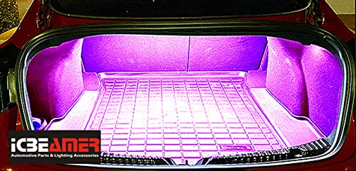 12" Purple 18SMD 2835 LED Strip Light Universal Fit Car Trunk Cargo Area or Interior Illumination (Purple)