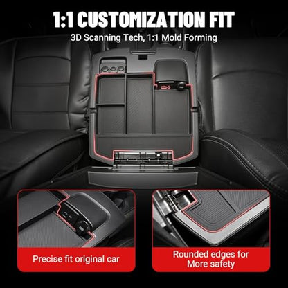Center Console Organizer Fit for Dodge RAM 1500 2500 3500 2013 (Fit for Dodge RAM 2013-2018 A)