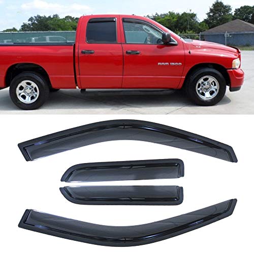 Window Visors for 09 (RAM 1500 09-18 Quad Cab(Dark Smoke))