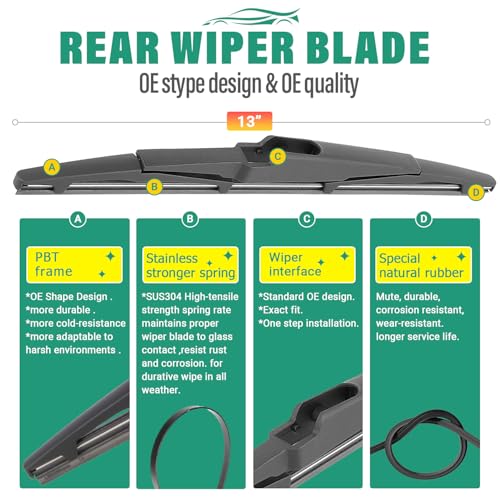 Windshield Wiper Blades Replacement for Kia Telluride 2020 (26"/18"/13")