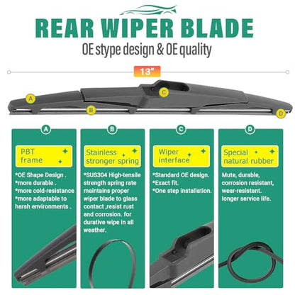 Windshield Wiper Blades Replacement for Kia Telluride 2020 (26"/18"/13")
