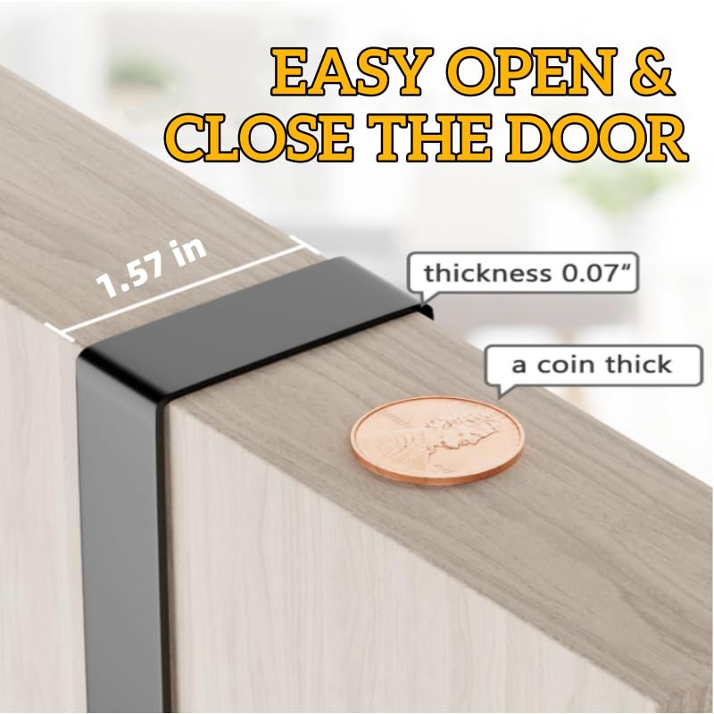 Over the Door Heavy Duty Metal Broom & Mop Holder (black)