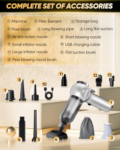 Car Vacuum Portable 6 (Silver)