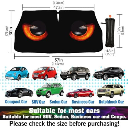 Car Windshield Sun Shade Umbrella (UmbrellaStyle-3 / Expanded: 147 × 75 cm, Folded: 33 × 11 cm)
