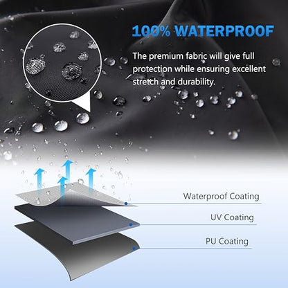 ATV Cover Waterproof Heavy Duty Universal Quad Cover Outdoor Storage Cover 4 Wheeler UV Protection for Polaris Yamaha Honda Suzuki Kawasaki (Black / A1-78.7''L x 37.4''W x 41.7''H)