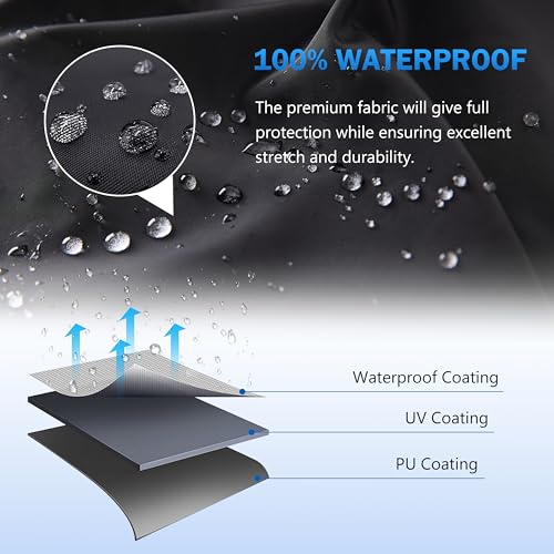 ATV Cover Waterproof Heavy Duty Universal Quad Cover Outdoor Storage Cover 4 Wheeler UV Protection for Polaris Yamaha Honda Suzuki Kawasaki (Black / A2-82.7''L x 47.2''W x 45.2''H)
