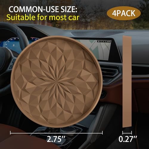 Car Coasters for Cup Holders [4 Pack] (4pack-coffee)