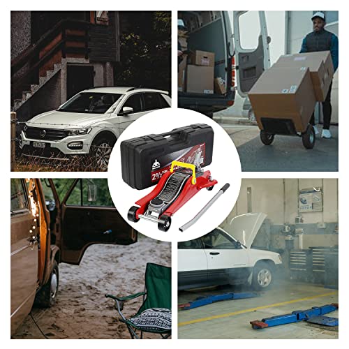 Floor Jack 2.5 Ton (2.5 Ton With Case / Red)
