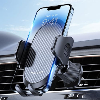 Phone Holders for Your Car with Metal Hook Clip (Dark Black / 1 Pack)