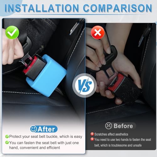2PCS Seat Belt Buckle Holder (Blue)