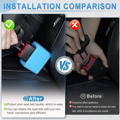 2PCS Seat Belt Buckle Holder (Blue)