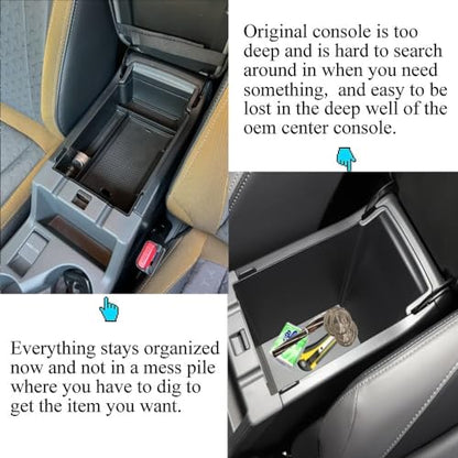 Compatible with Subaru Crosstrek Impreza 2024 2025 Center Console Armrest Storage Box ABS Tray Insert Organizer Glove Pallet Phone Holder (for Crosstrek Impreza 2024-2025)