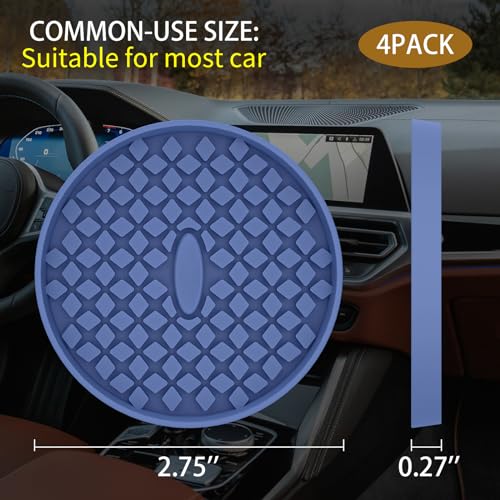 Car Cup Coasters [4 Pack] Silicone Car Coasters (4pack-navy Blue)