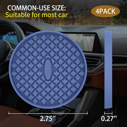 Car Cup Coasters [4 Pack] Silicone Car Coasters (4pack-navy Blue)