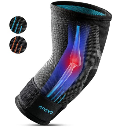 Tennis Elbow Brace for Women & Men (Blue (Single) / X-Large)