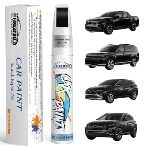 S3 S3B Phantom Black Touch Up Paint for Hyundai (For hyundai / Phantom Black(S3/S3B)Compatible with Santa Fe/Sonata)