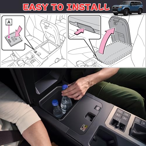 Center Console Organizer Cool Box Tray for 2026 2025 2024 Toyota Land Cruiser Prado LC250 (Cool Box Tray)