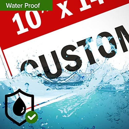 Custom Sign Custom Sign for Business (Header - Horizontal / 10x14 - Aluminum)