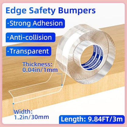 Baby Corner Proofing Edge Protector Strip (9.84ft(3m) / 1 Roll, 1.2in x 9.84FT)