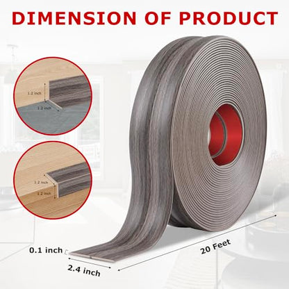 Wall Corner Protector Peel and Stick Corner Trim Molding (2.4 In x 20 Ft / Brown Walnut Wood)