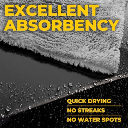 Edgeless Microfiber Car Towels (Gray)