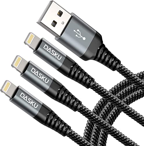 iPhone Charger Fast Charging [MFi Certified] USB Lightning Cable 6FT (6FT / USB A / Black)