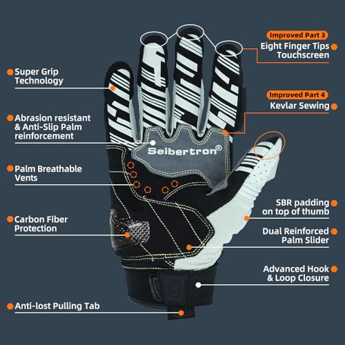 SPS 2 Plus Unisex Touchscreen Road Racing Motorcycle MTB Sports Gloves Also fit BMX MX ATV Mountain Bike Bicycle Cycling Off (Brown Sps-2 Plus / M Adult)