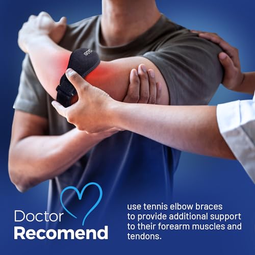 Tennis Elbow Strap for Women & Men (Black (Single) / One Size)
