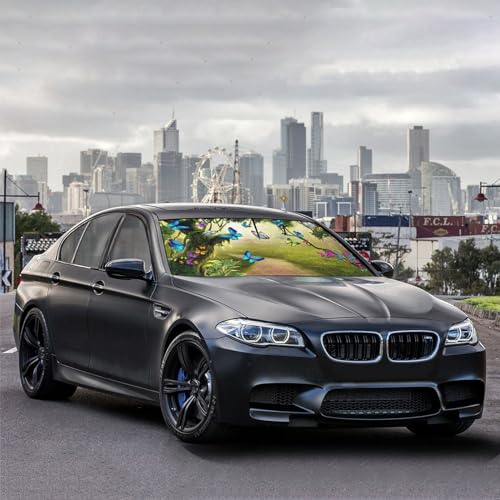 Fairy Butterfly Car Windshield Sun Shade Umbrella Style Sunshade (57'' X 30'' / style-AB9)