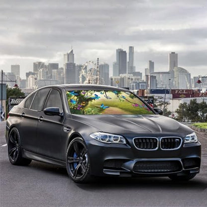 Fairy Butterfly Car Windshield Sun Shade Umbrella Style Sunshade (57'' X 30'' / style-AB9)