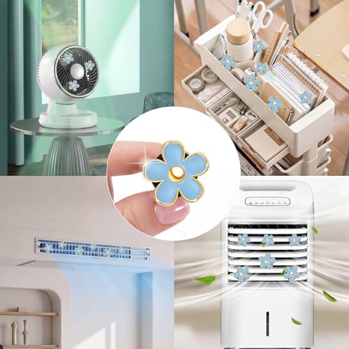 6 Pcs Daisy Vent Clips for Car (Blue / 1 Count (Pack of 6))